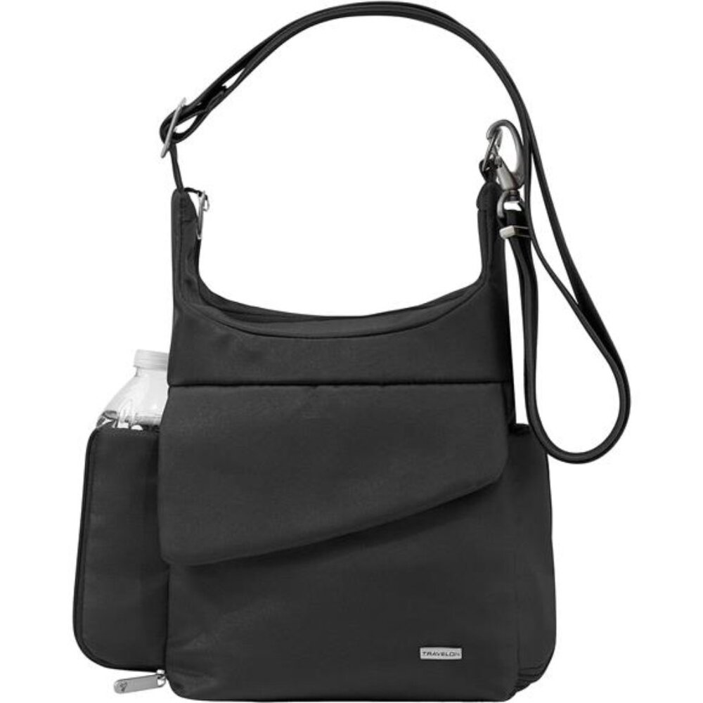 Anti Theft Crossbody Bag Travel Bag RFID Blocking Slash Proof Shoulder Bag Black